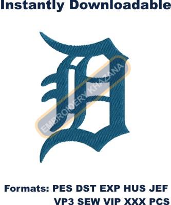  Detroit Tigers Mlb Michigan Logo embroidery design